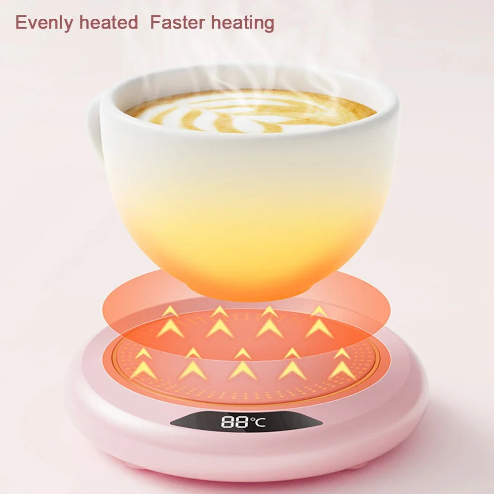 USB Cup Warmer 3 Temperature Settings Winter Coffee Mug Heating Coaster Smart Thermostatic Hot Plate Milk Tea Water Heating Pad